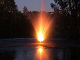Lighted Pond Fountain EFL250 for 1 to 3 acre ponds